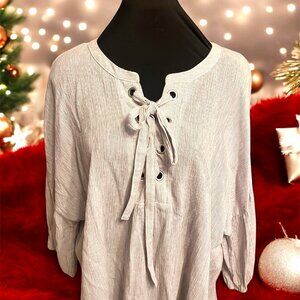 Women Plus Size Cotton Blouse